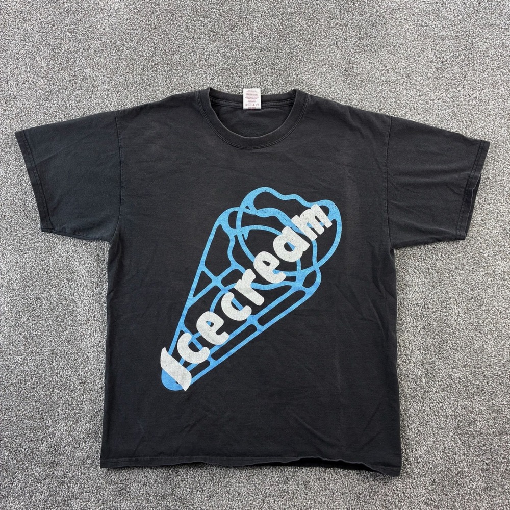 Icecream Billionaire Boys Club Shirt Mens Large Black Blue BBC Big Logo‎